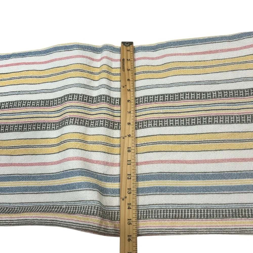 Pottery Barn Cassidy Striped Lumbar Pillow Covers Set/2 16x26 Cotton Linen woven